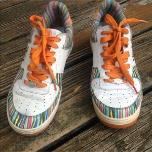 Makaveli Branded 2 Pac 2Pac Mens Sneakers Sz 9 EU 41 Rainbow Squiggle Stripes